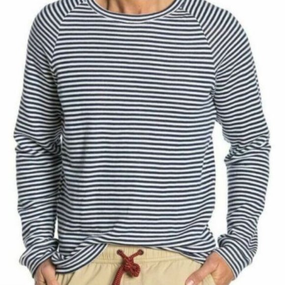 COPY - NWT Micro Navy Blue Stripe Shirt/Sweater - Picture 1 of 7
